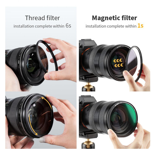 K&F Concept 49mm Nano-X Magnetic Black Mist Filter 1/4 + Adapter Ring & Lens Cap SKU.1816 - 8